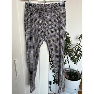 J. McLaughlin Becca Houndstooth Stretch Straight Ankle Pants, Size 2, EUC